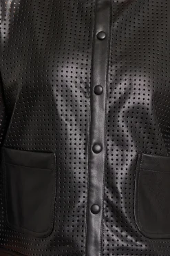 Abou Black Perforated Jacket