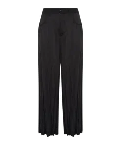 Acceptance Wide Leg Pleated Trousers Black