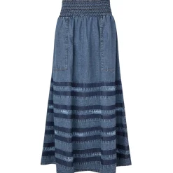 Amond Denim Maxi Skirt