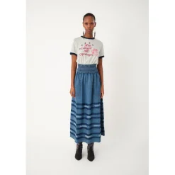 Amond Denim Maxi Skirt