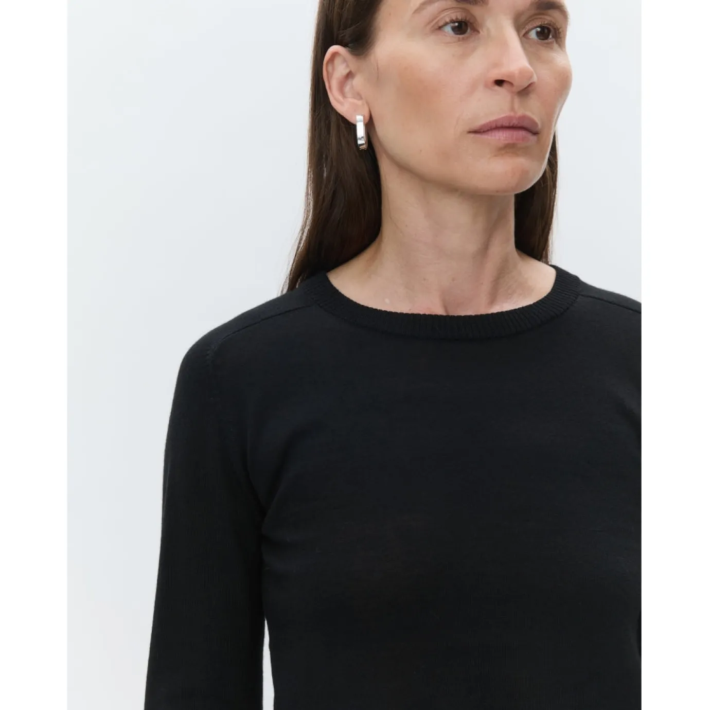 Annabelle Black Merino Top