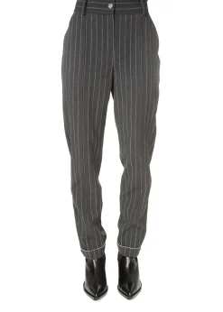Annette Gortz Grey 'Pinstripe Trousers'