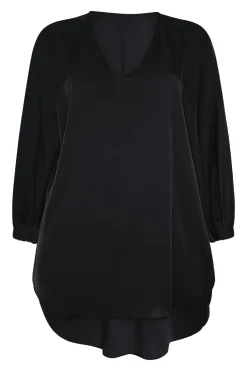 Austin black silk top