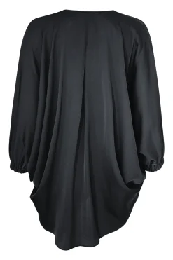 Austin black silk top