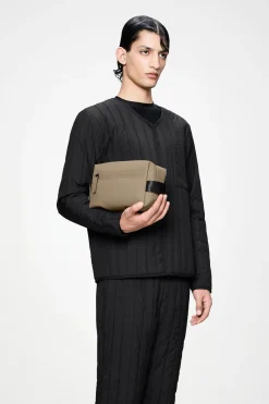 Beige Two zip Washbag