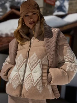 Belinda Knit Light Taupe Puffer