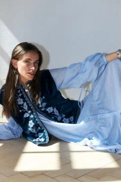 Bin Blue Velvet Vest