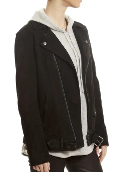 Black Biker Suede Jacket