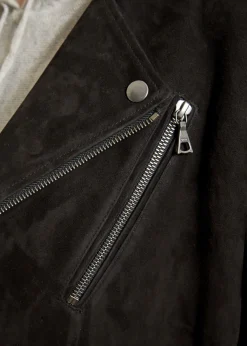 Black Biker Suede Jacket