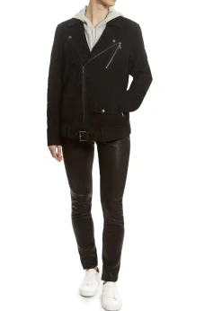 Black Biker Suede Jacket