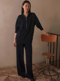 Black Extra Wide Leg Pant 32"