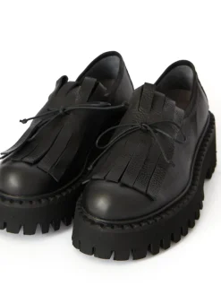 Black Fringe Chunky Loafer