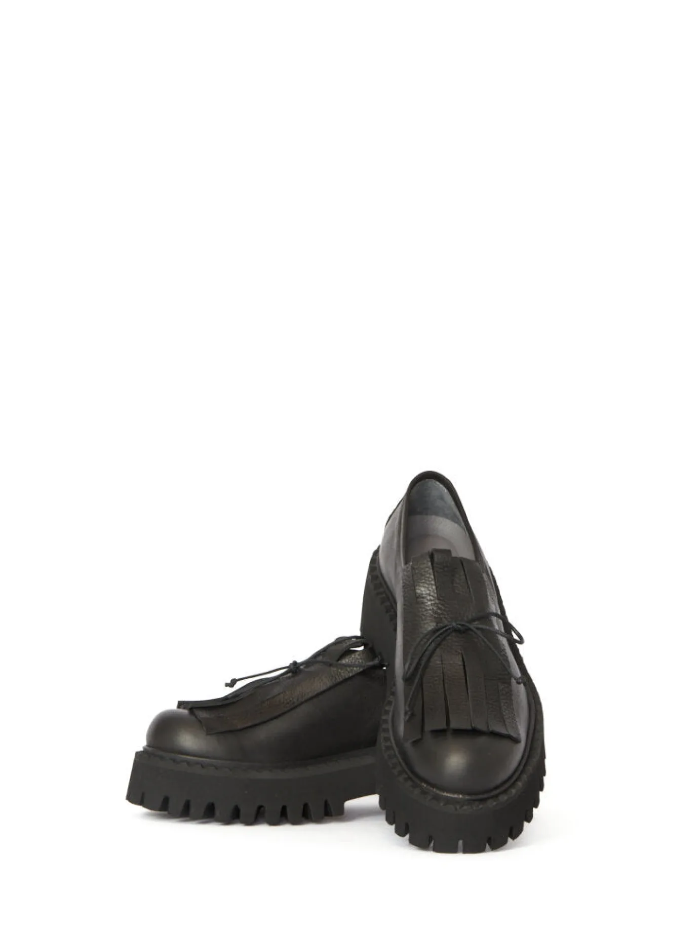 Black Fringe Chunky Loafer