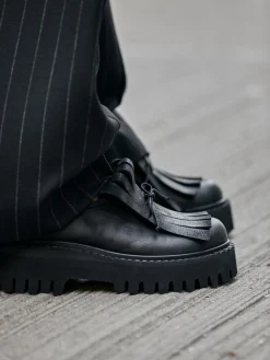 Black Fringe Chunky Loafer