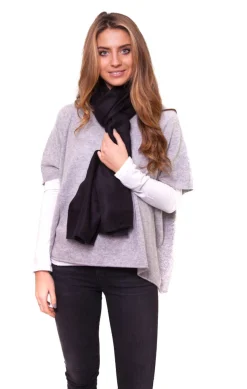 Black Full Cashmere Scarf