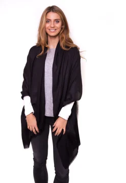 Black Full Cashmere Scarf