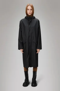 Black Longer Raincoat
