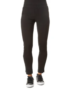 Black Magic Stretch Trousers With Zip