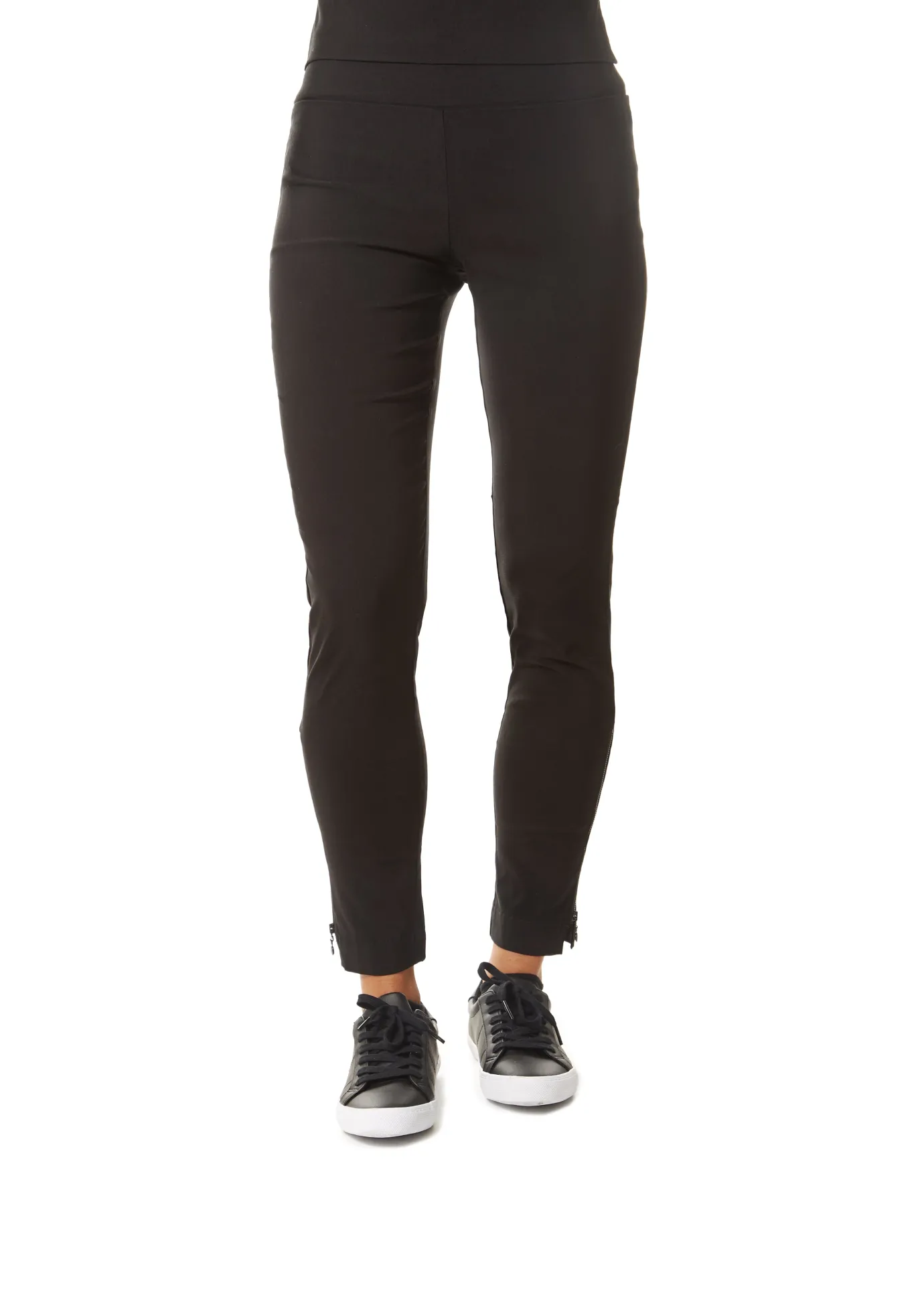Black Magic Stretch Trousers With Zip
