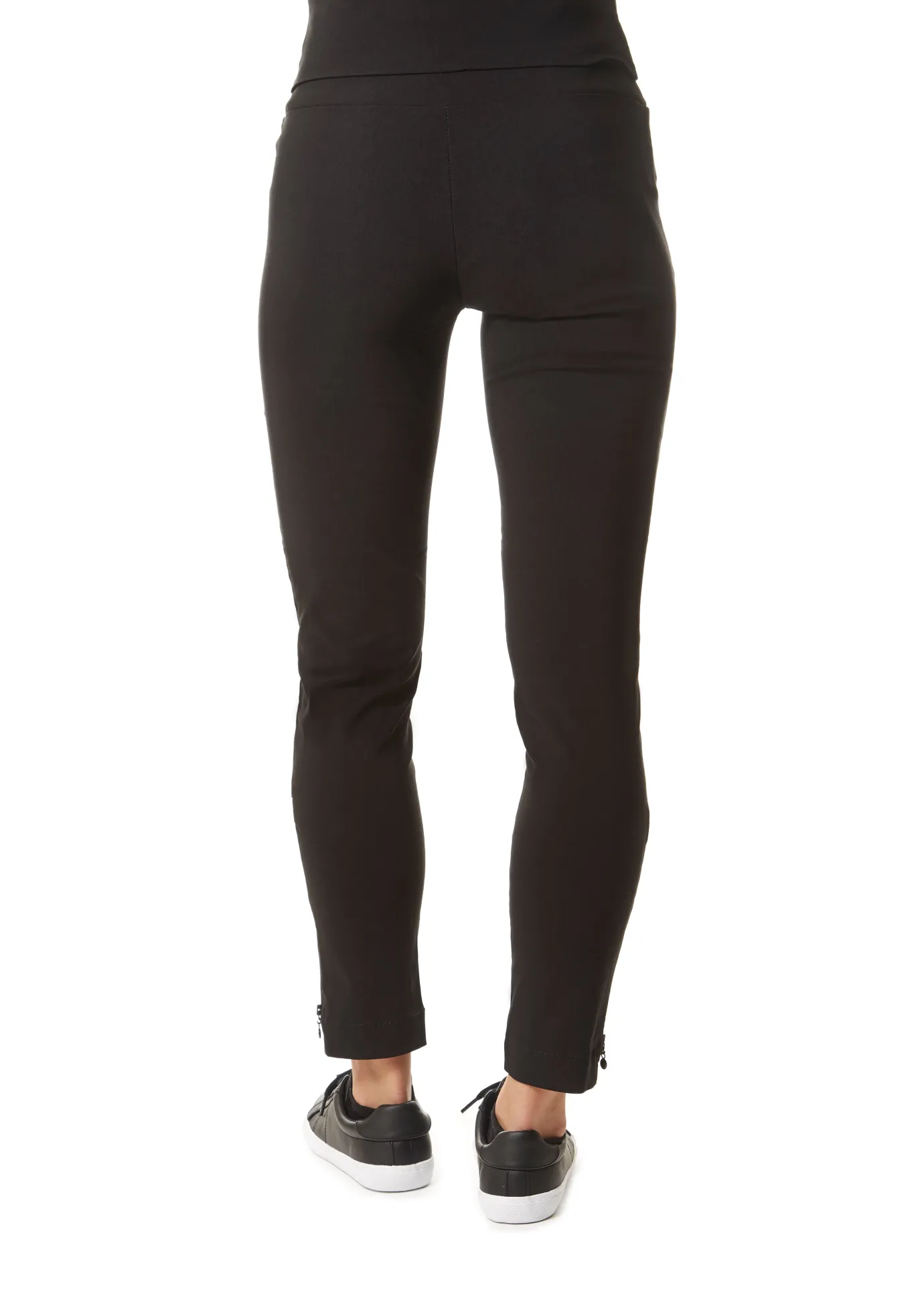 Black Magic Stretch Trousers With Zip