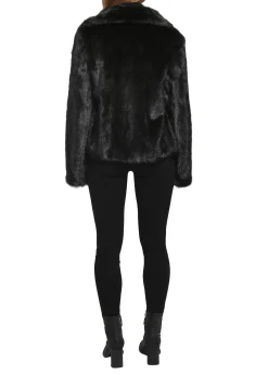 Black Mink Biker Jacket