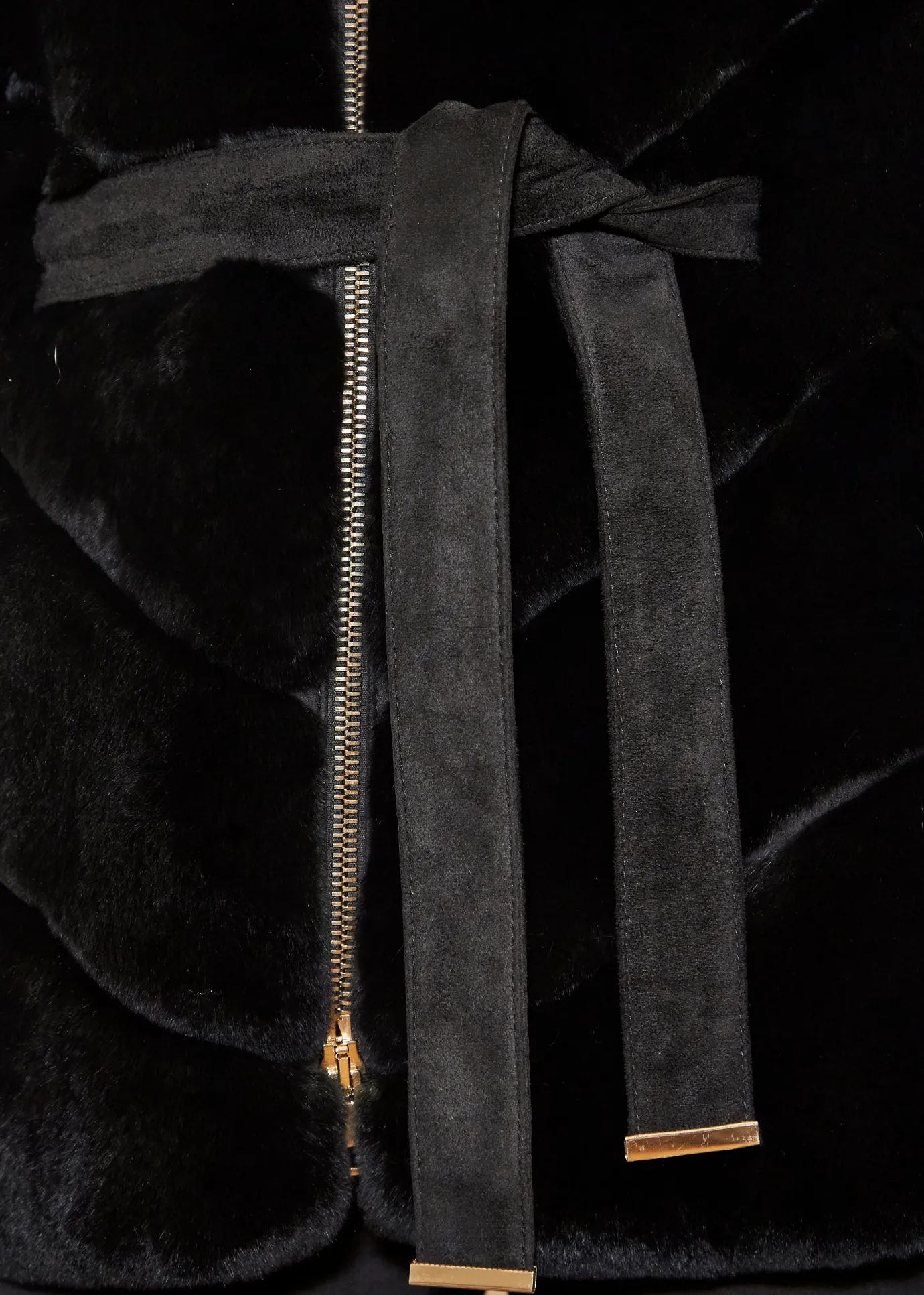 Black Rex Rabbit Cape Coat