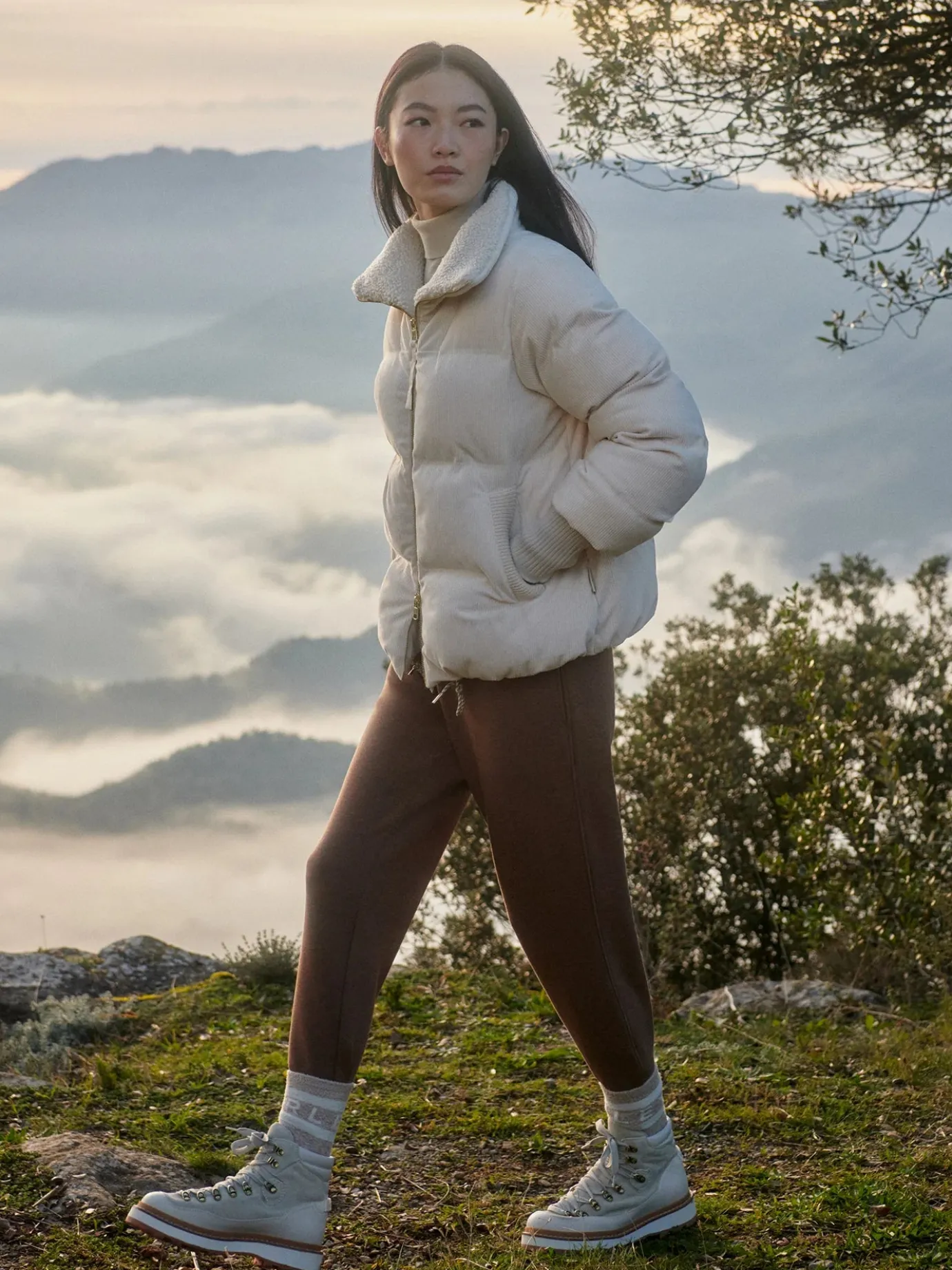 Brackley Cord Birch Puffer Jacket