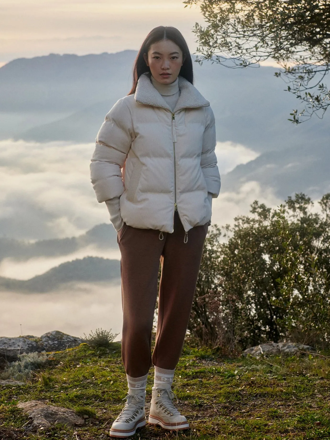 Brackley Cord Birch Puffer Jacket