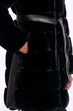 Bridget Black Faux Fur Coat