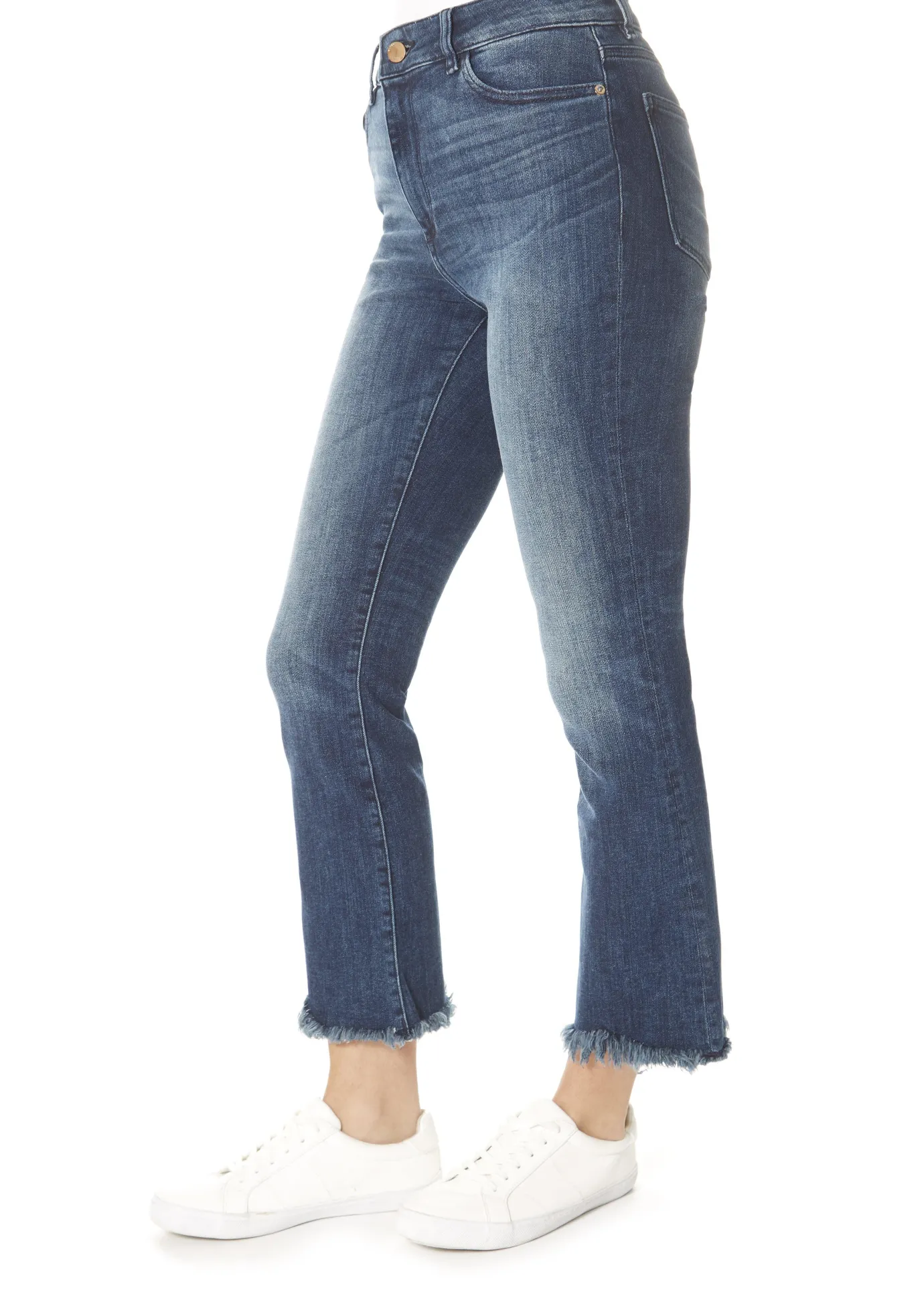 'Bridget' El Camino Cropped Mid Rise Jeans