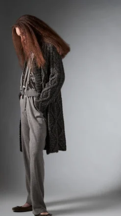 Brown Chunky Mix Cardigan Coat