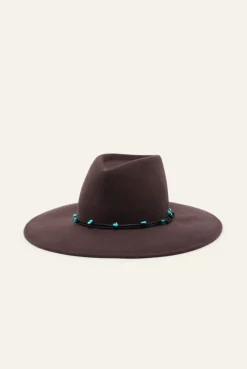 Brown Huston Hat Wide-Brimmed Hat