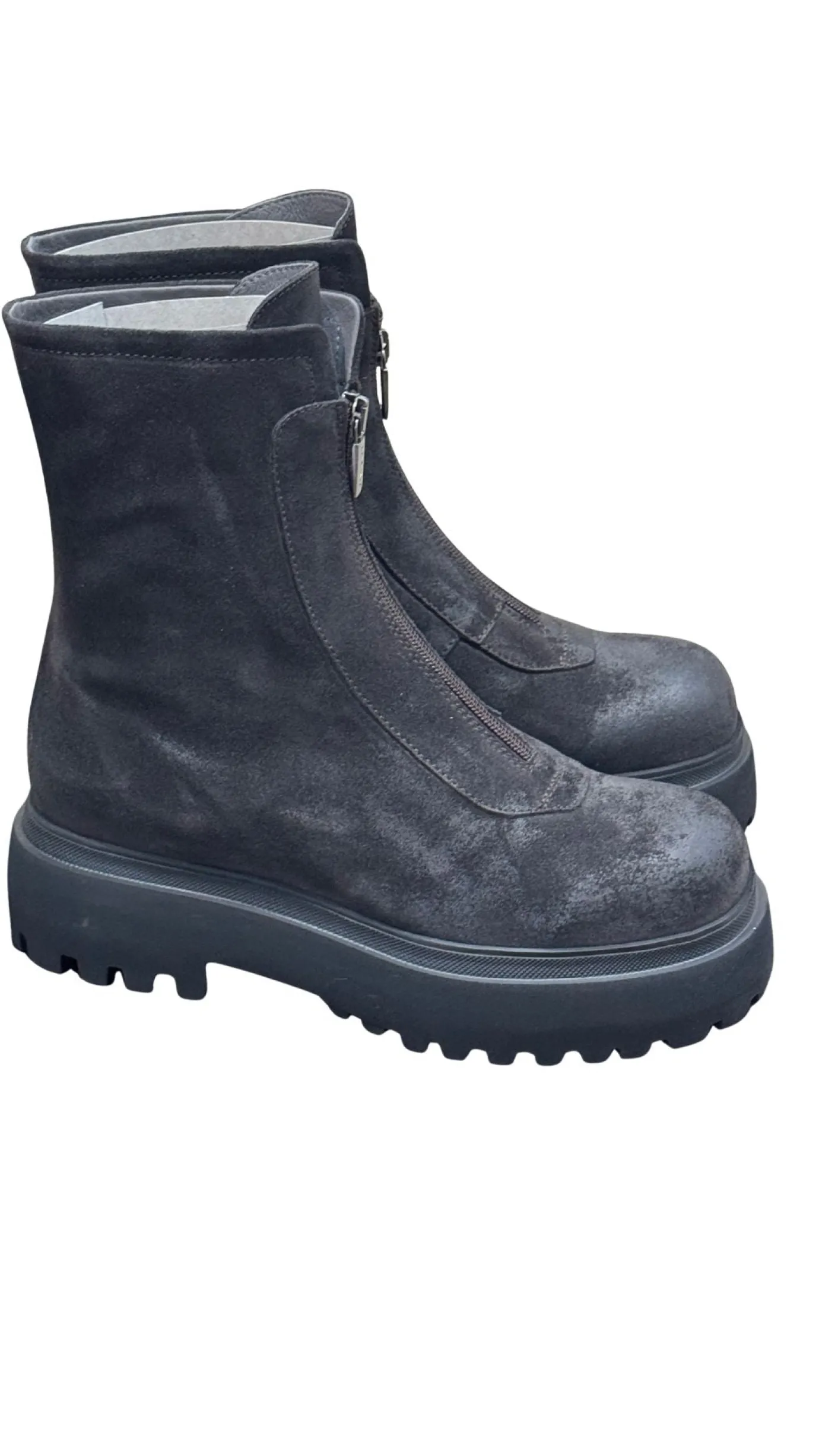 Browns Suede Zip Front Boot