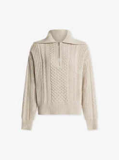 Camello Cable Knit Sweater Parchment