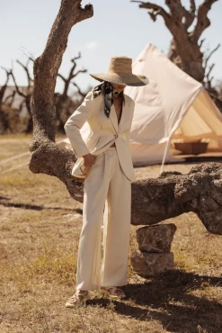 Carlotta Vanilla Linen Pants