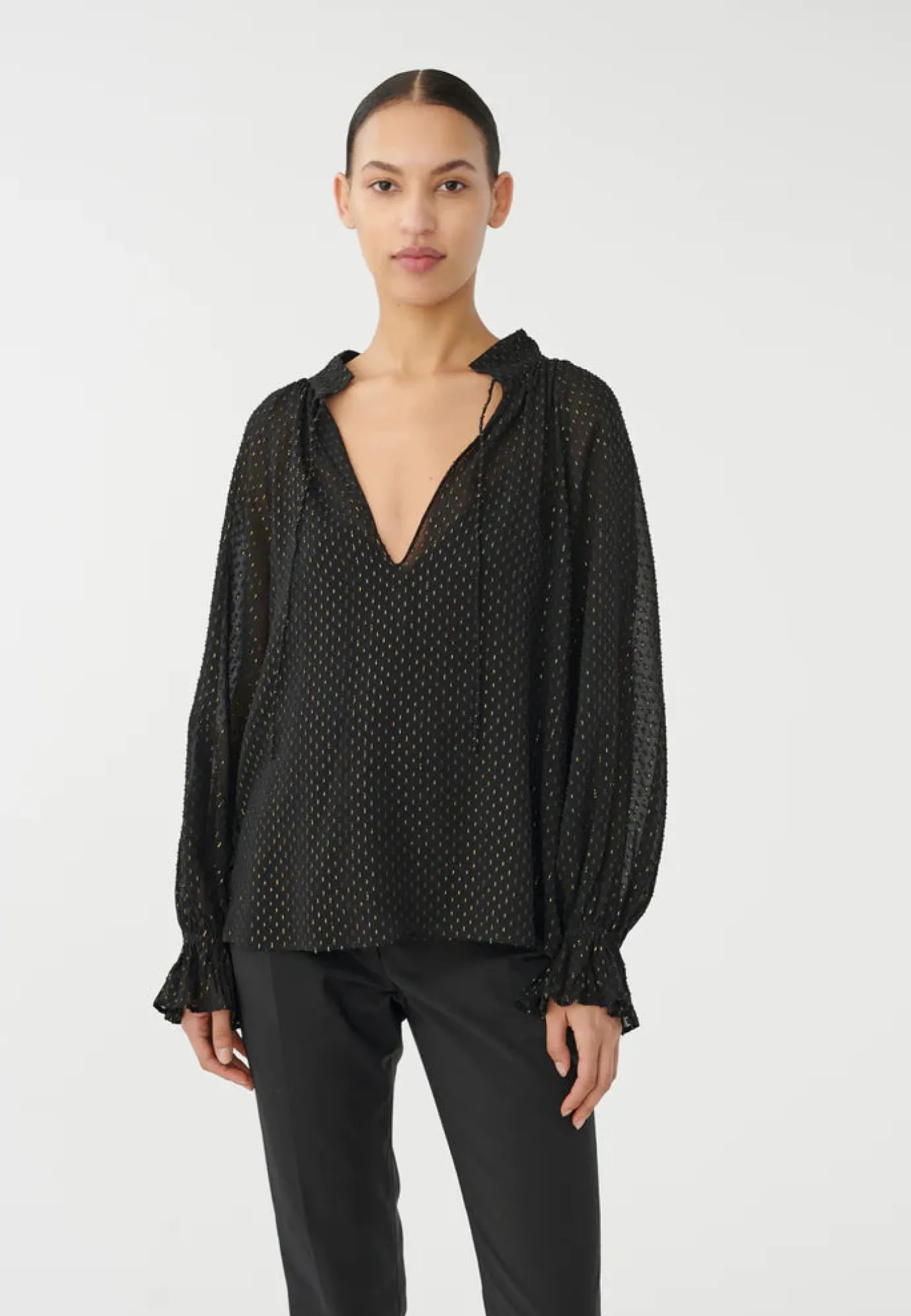 Cassisa Blouse In Lurex Black
