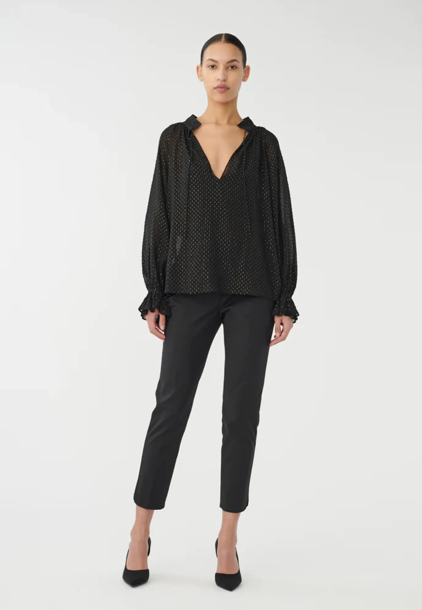 Cassisa Blouse In Lurex Black