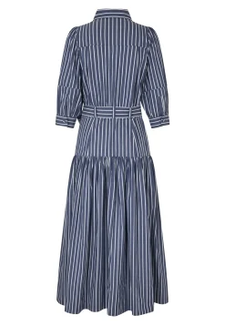 Chambray Blue Palma Dress with Collar