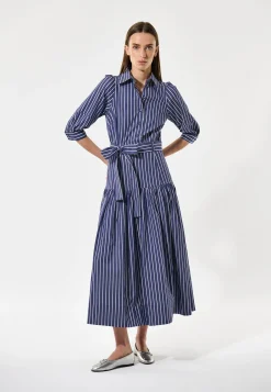 Chambray Blue Palma Dress with Collar