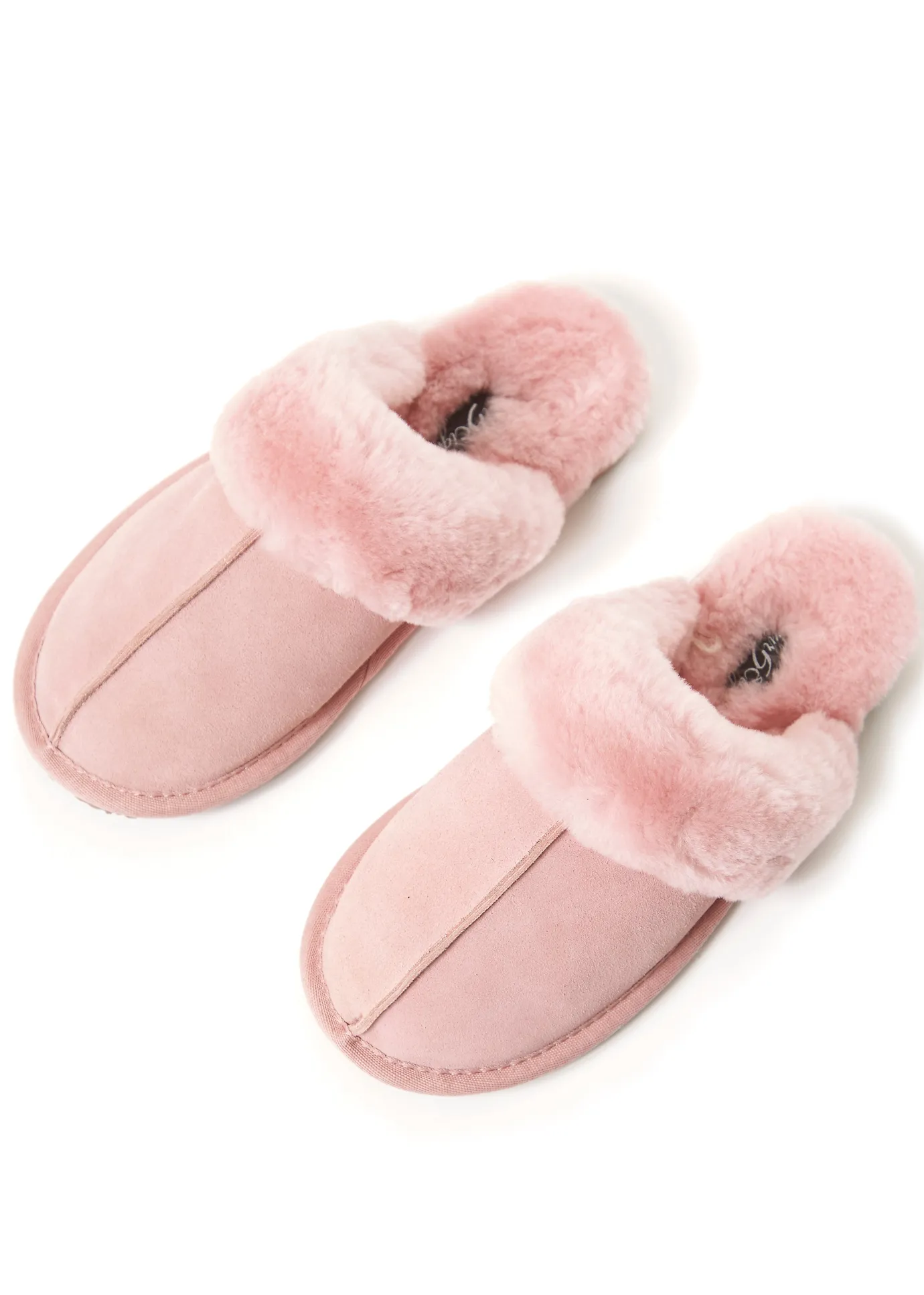 Classic Baby Pink Sheepskin Slippers