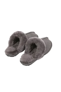 Classic Dark Grey Sheepskin Slippers