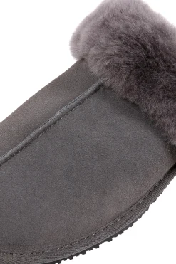 Classic Dark Grey Sheepskin Slippers