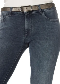 'Clear' Thin Shimmery Pewter Belt