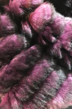 Cranberry Snowtop Knitted Rabbit Single Snood Scarf