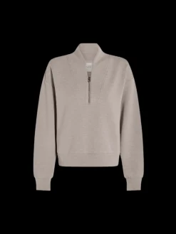 Davidson Taupe Marl Zip Top Sweat