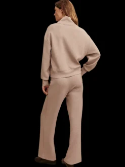 Davidson Taupe Marl Zip Top Sweat