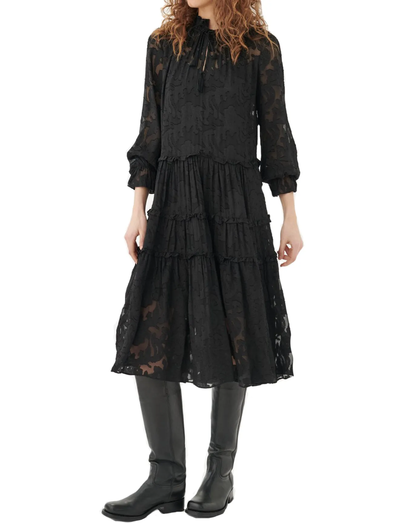 Dea Kudibal Viola 'Black Ruffle Dress'