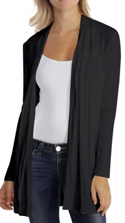 'Debo' Black Wrap Cardigan