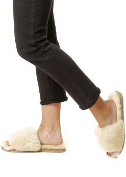 Deep Classic Cream Luxury Sheepskin Slipper Slides