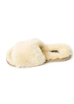 Deep Classic Cream Luxury Sheepskin Slipper Slides